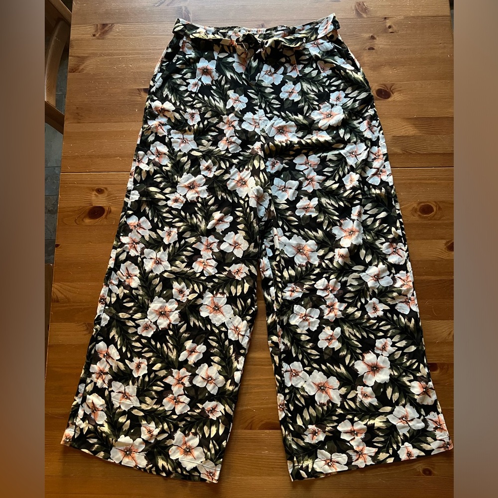 Volcom Size 10 Floral Cotton Pants